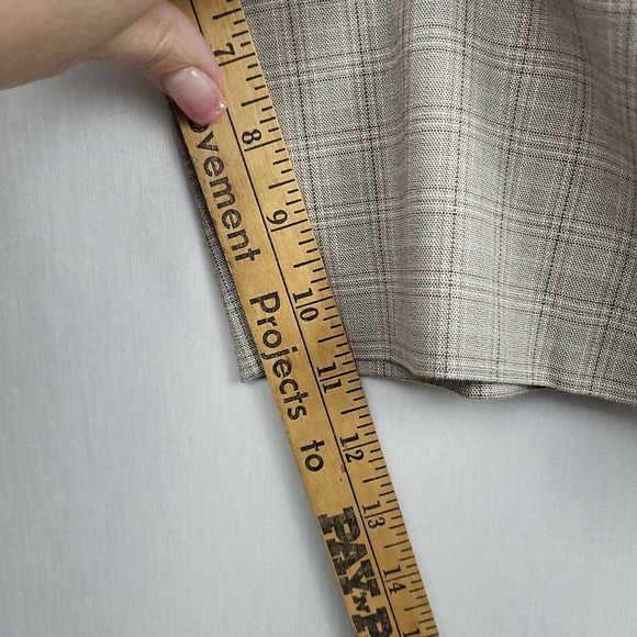 Gap Womens Tan Plaid Flat Front Slash Pocket Casual Bermuda Shorts Size 12 - Picture 10 of 10